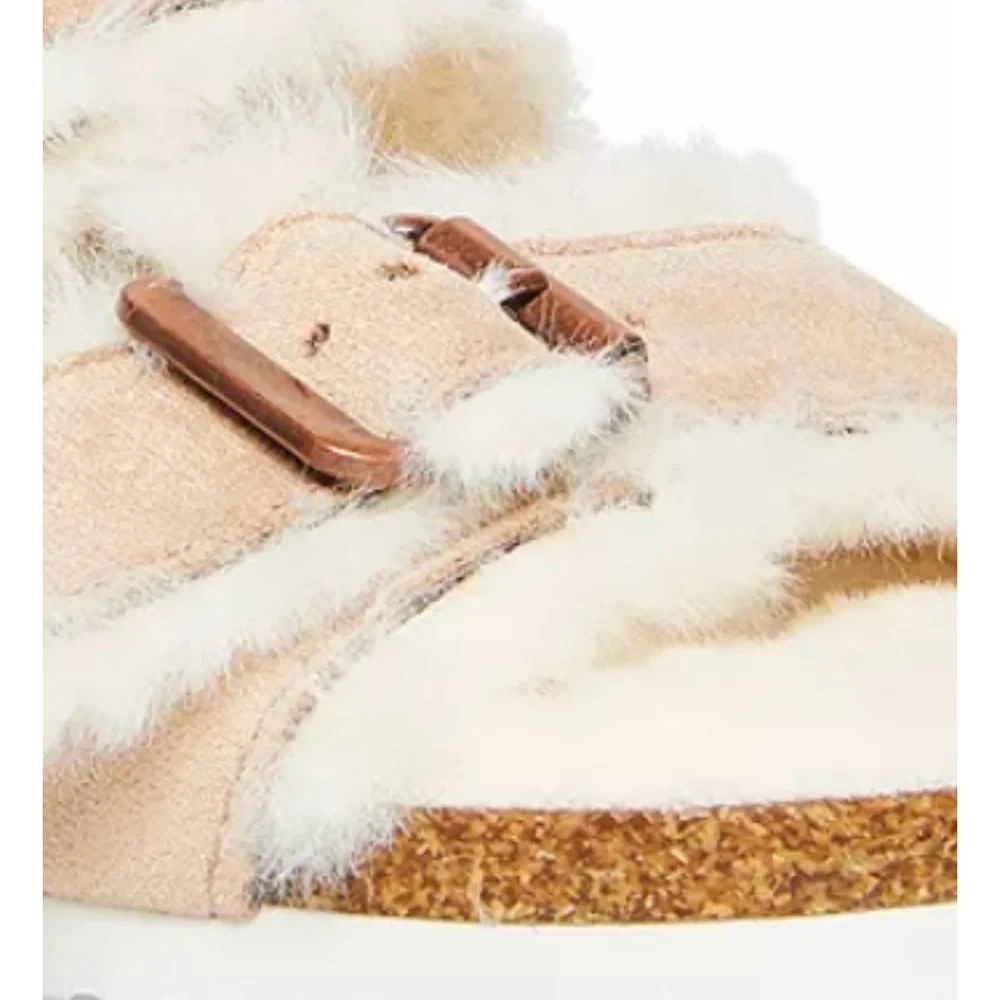 “NIB” Madden Girl Women's Butterfly Fluffy Footbed Sandals - Picture 2 of 11